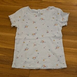 Carter's White Floral Short Sleeve Tee